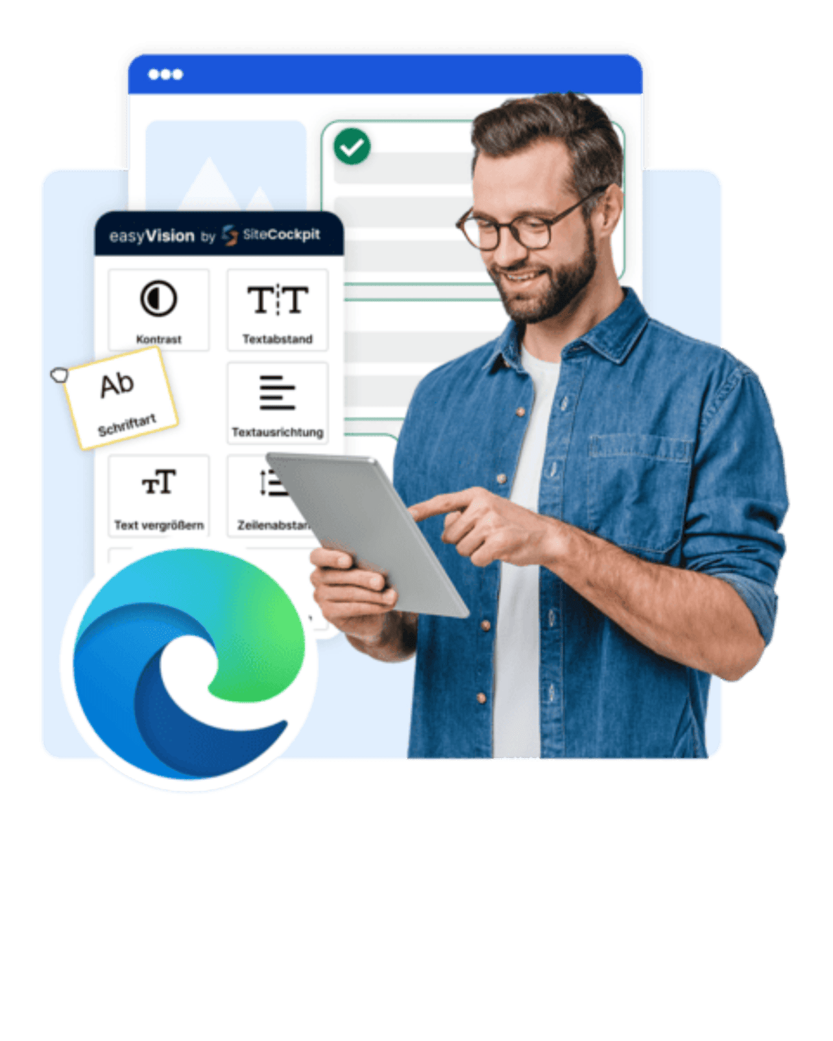 Display of SiteCockpit easyVision features in Edge browser