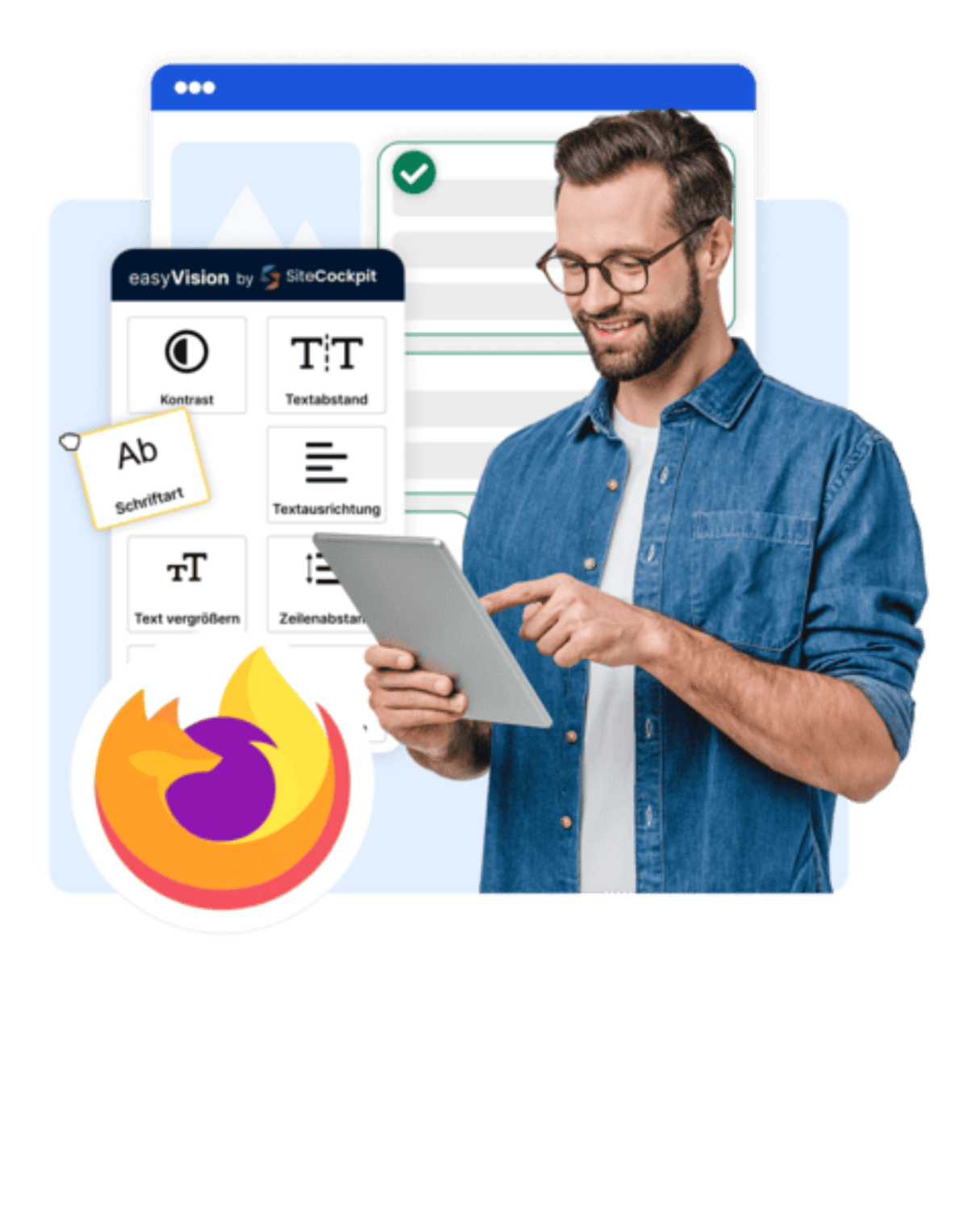 Display of SiteCockpit easyVision features in Firefox browser