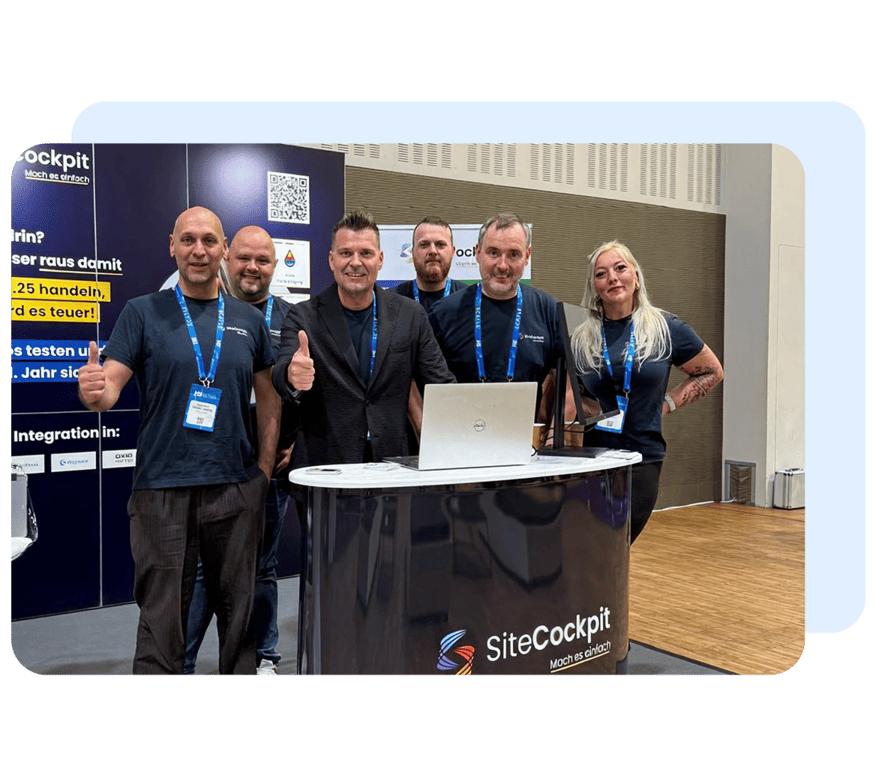 Experience SiteCockpit live at trade fairs and events