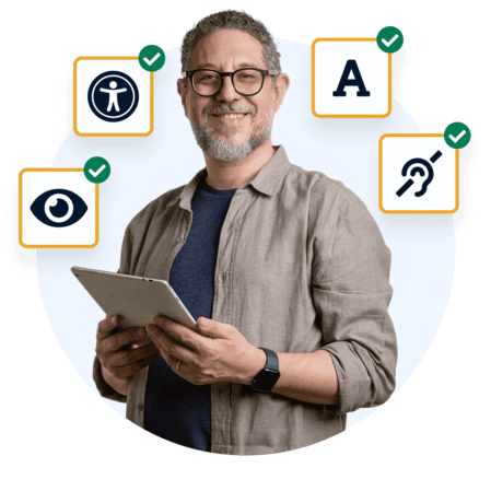 Illustration mit Versionshinweisen und Feature-Icons.