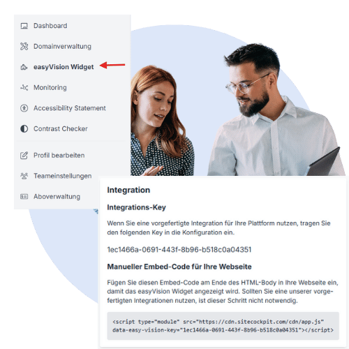 Einige Features der easyVision App: Farbsättigung, Zeilenabstand und legastheniefreundliche Schrift.